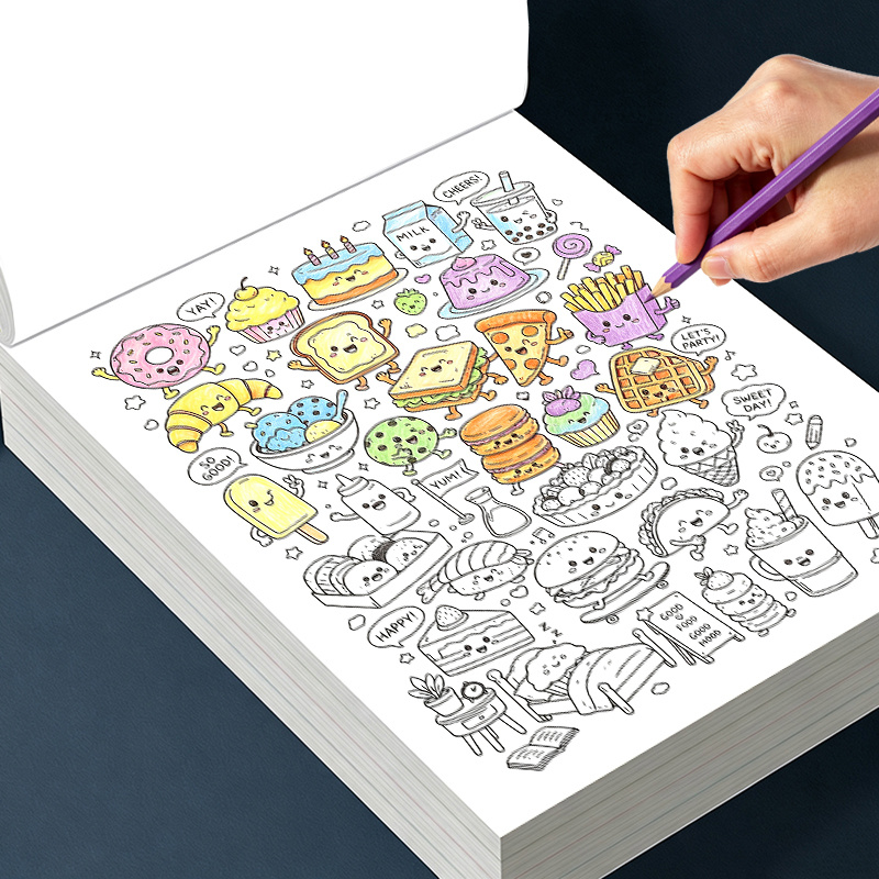 Adult Coloring Book Stress Relief - 16 Sayfa, Küçük Çizimler İçeren Yetişkinler