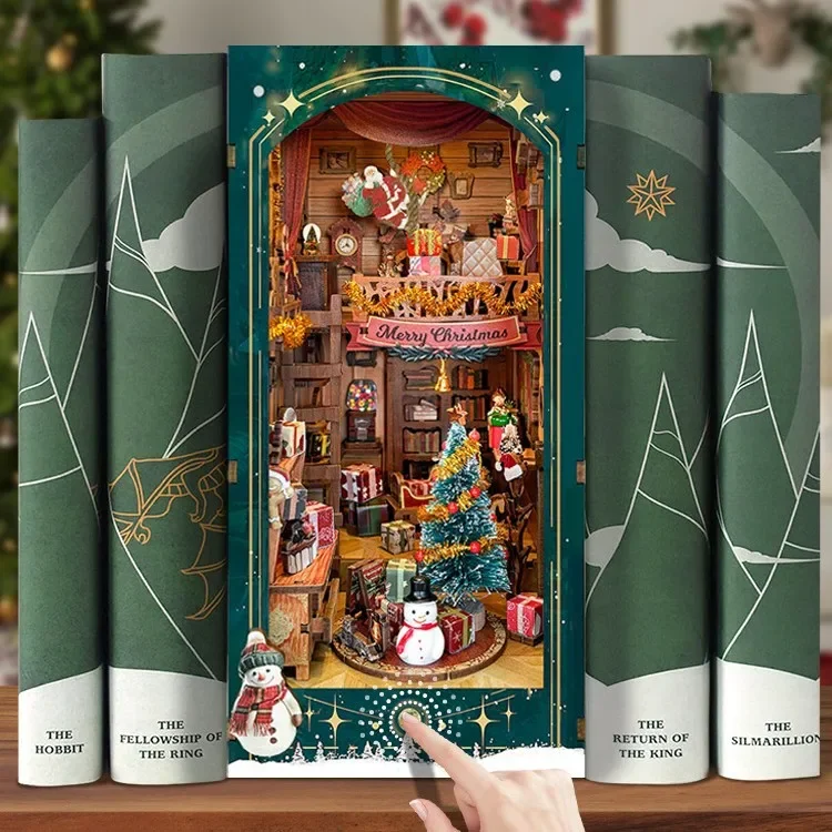 Mutlu Noeller DIY Ahşap Kitap  - Diy Wooden Book Nook Kit Shelf Insert incelemesi ve fiyatı