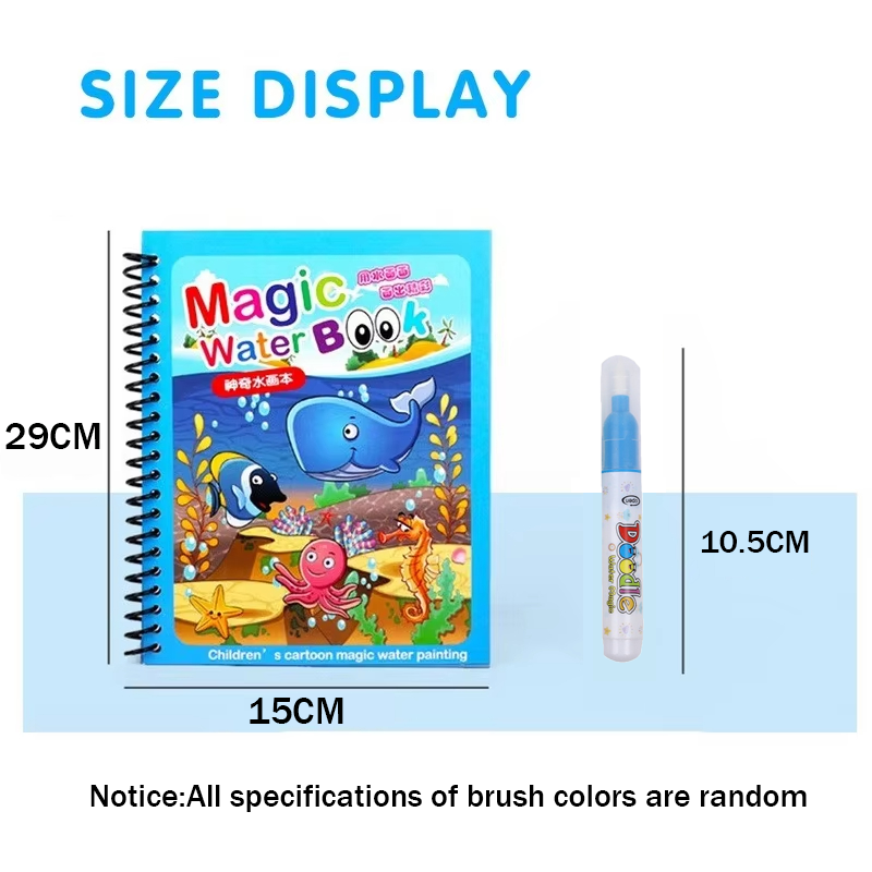 1 adet çocuk suluboya resim si - Reusable Water Magic Coloring Book incelemesi ve fiyatı